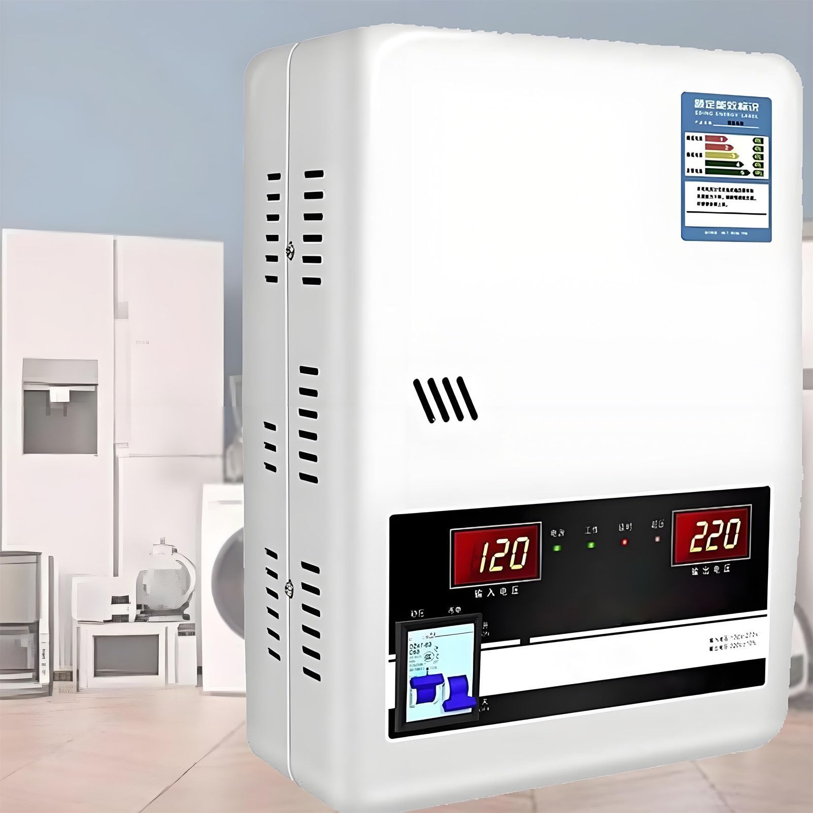 Estabilizador de Voltaje doméstico de ultrabajo Voltaje de 6800 VA/15000 VA/20000 VA, regulador automático de Voltaje, estabilizador de Suministro de energía para el hogar. 15000W