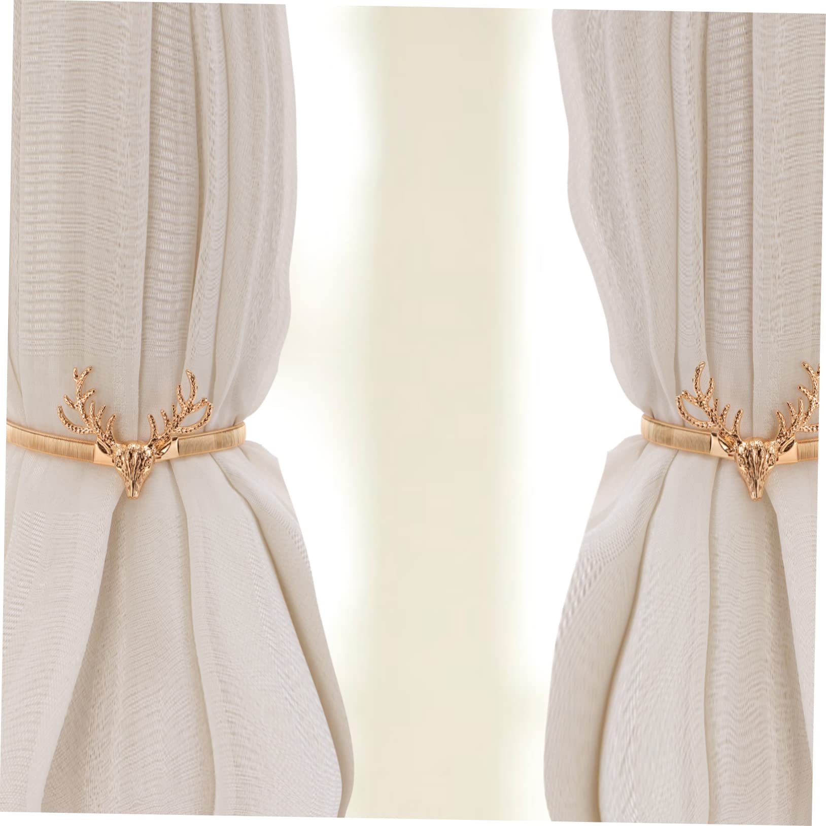 DECHOUS 6pezzi Fermatenda Elegante Metallo Forma di Corna di Cervo per Casa Ufficio e Hotel Design Creativo per Abbellire Le Tende