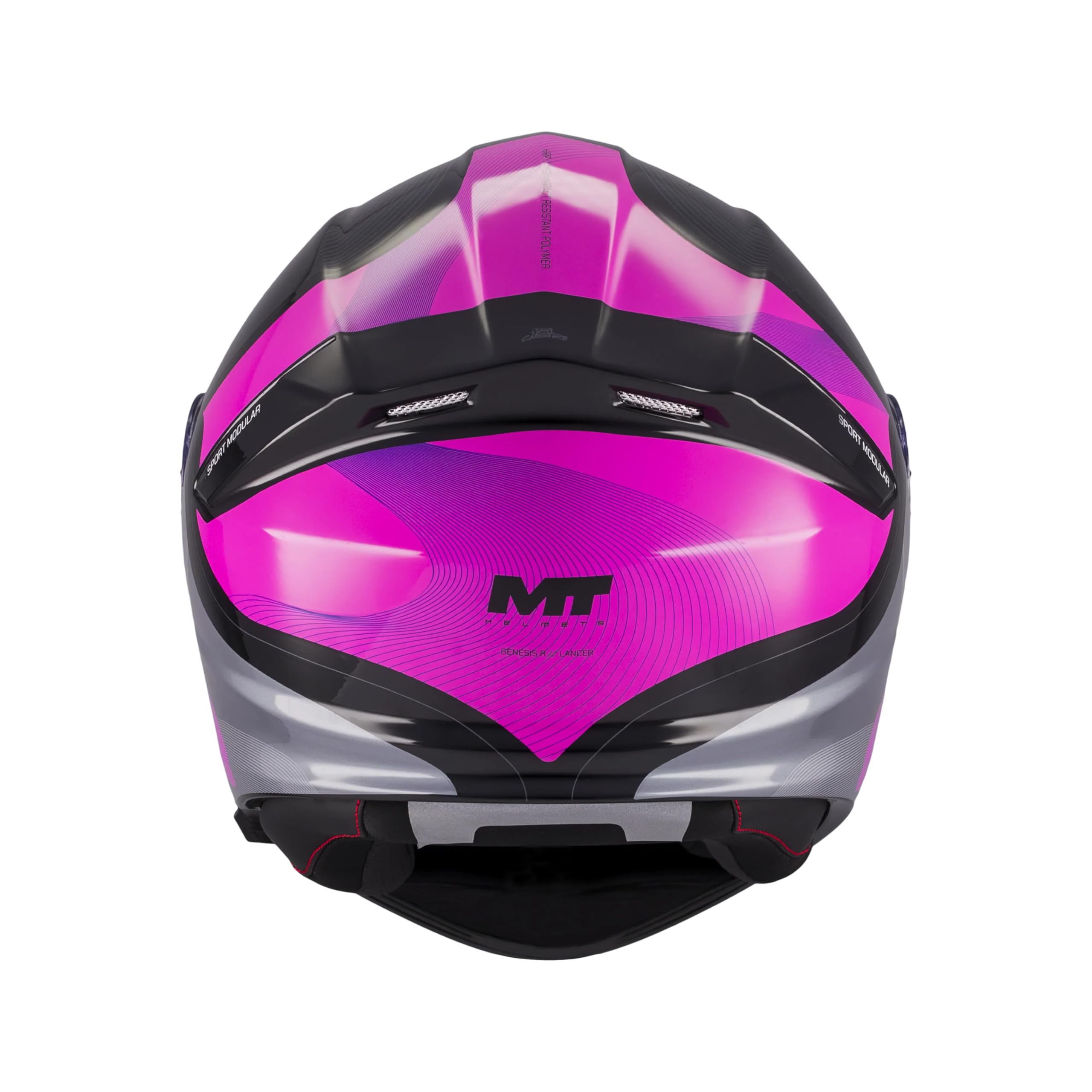 Casco Modular MT Helmet Genesis R SV Lancer B8 Brillo con Visor Solar Integrado 22.06
