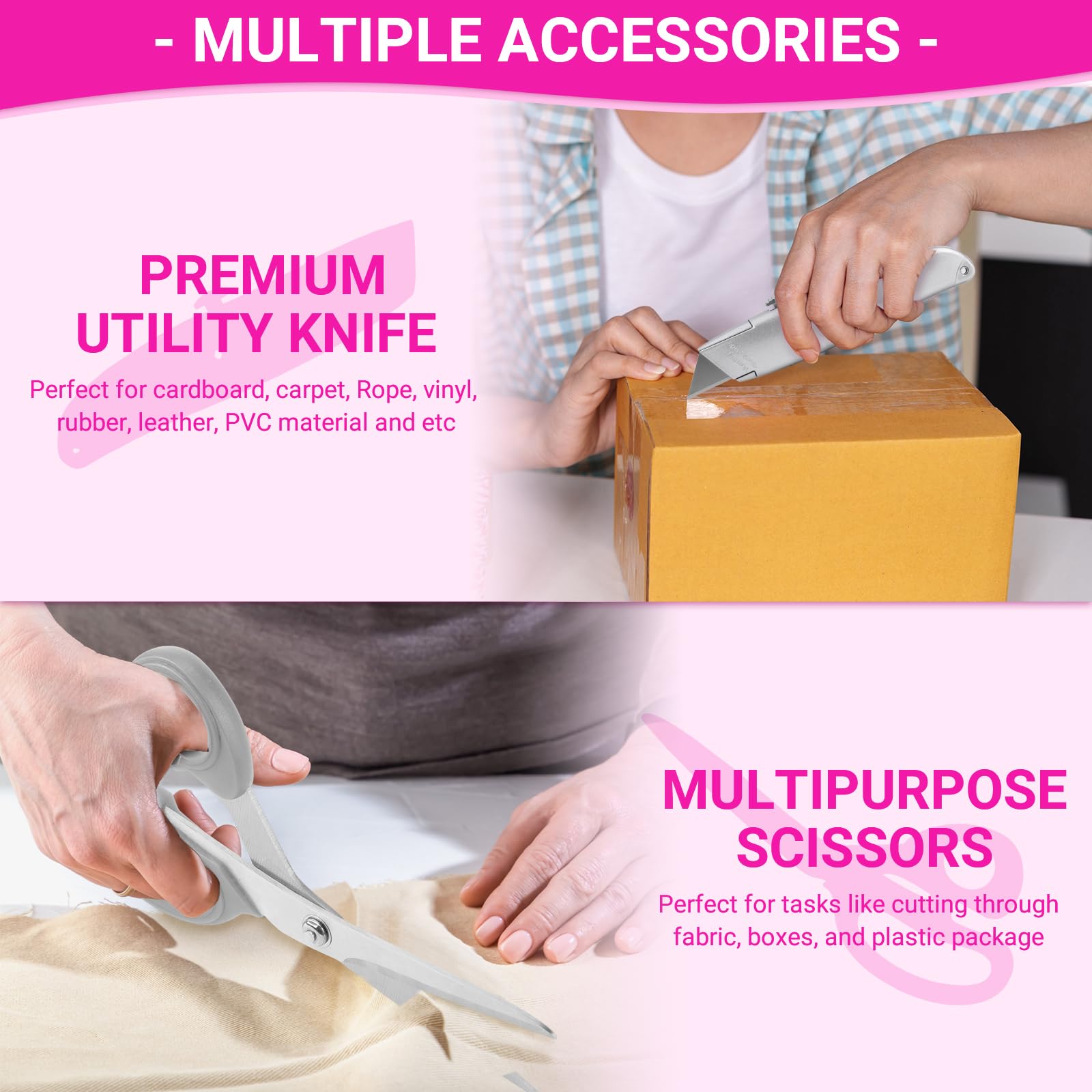 THINKLEARN Distributeur de ruban adhésif thermique par sublimation – Distributeur de ruban adhésif à transfert thermique avec noyau de 2,5 cm et 7,6 cm, pièces prédécoupées de 3,6 cm, distributeur de