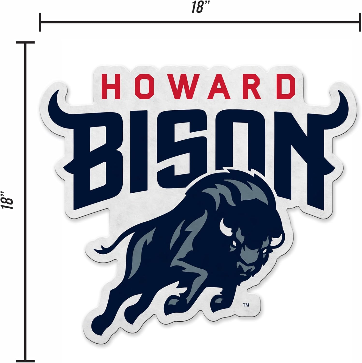 Rico Industries NCAA Howard Bison Primary Shape Cut Pennant - Home and Living Room Décor - Soft Felt EZ to Hang - Image 5