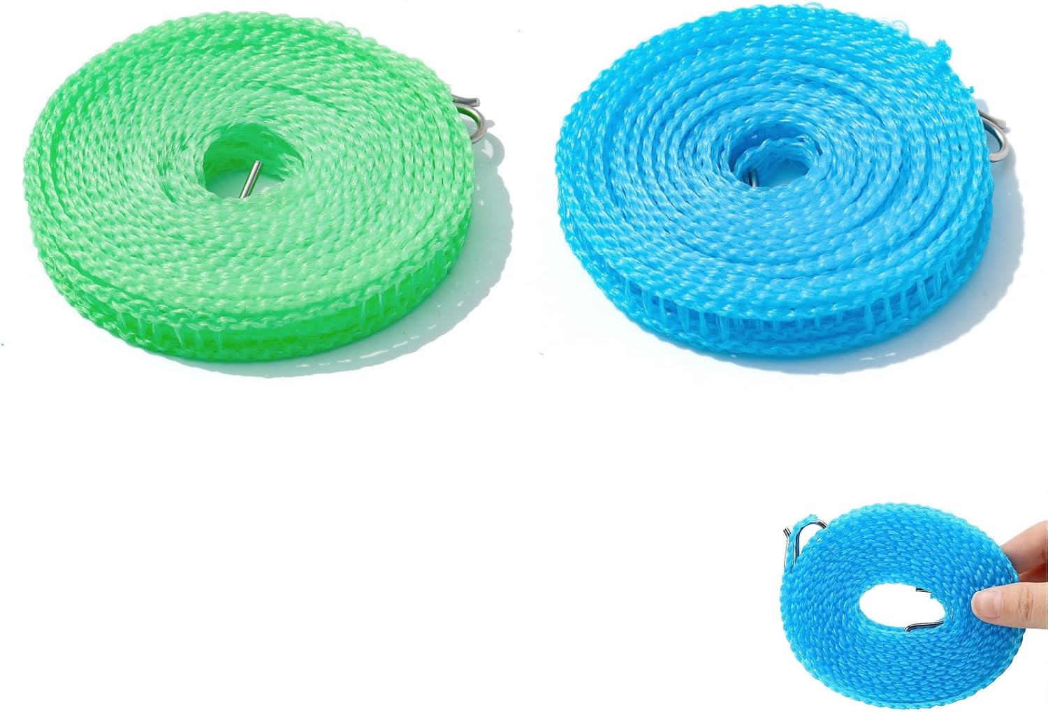 Portable Clothes Line, 2PCS 3m Non Slip Camping Clothes Line Portable