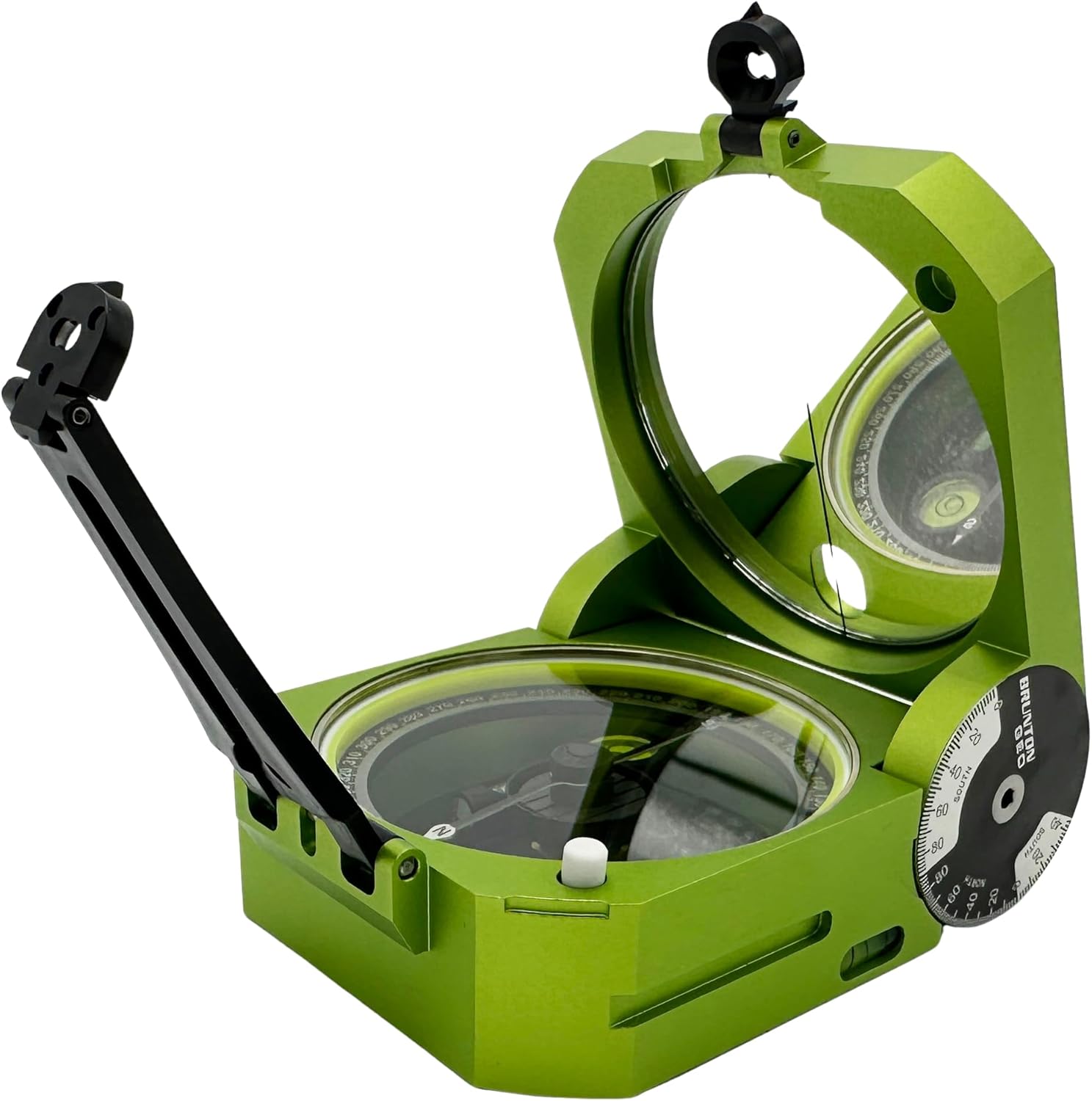 Brunton GEO Pocket Transit, Green - Professional Geologist Compass with Clinometer for Strike and Dip, Induction Damped Needle, and Sapphire Jewel Bearing, Made in USA