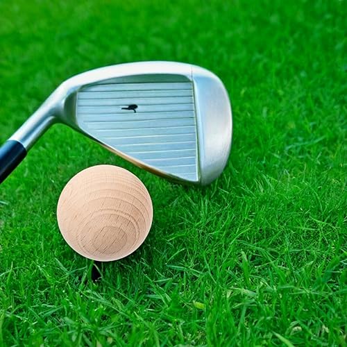 Miniatura 4 de Kisangel 5 bolas de croquet de repuesto para juegos de césped, bolas de madera sin terminar para manualidades y pintar para diversión al aire libre