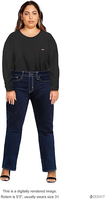 Levi's 724 Jean droit taille haute pour femme - Bleu - 32 régulier :  Amazon.fr: Vêtements