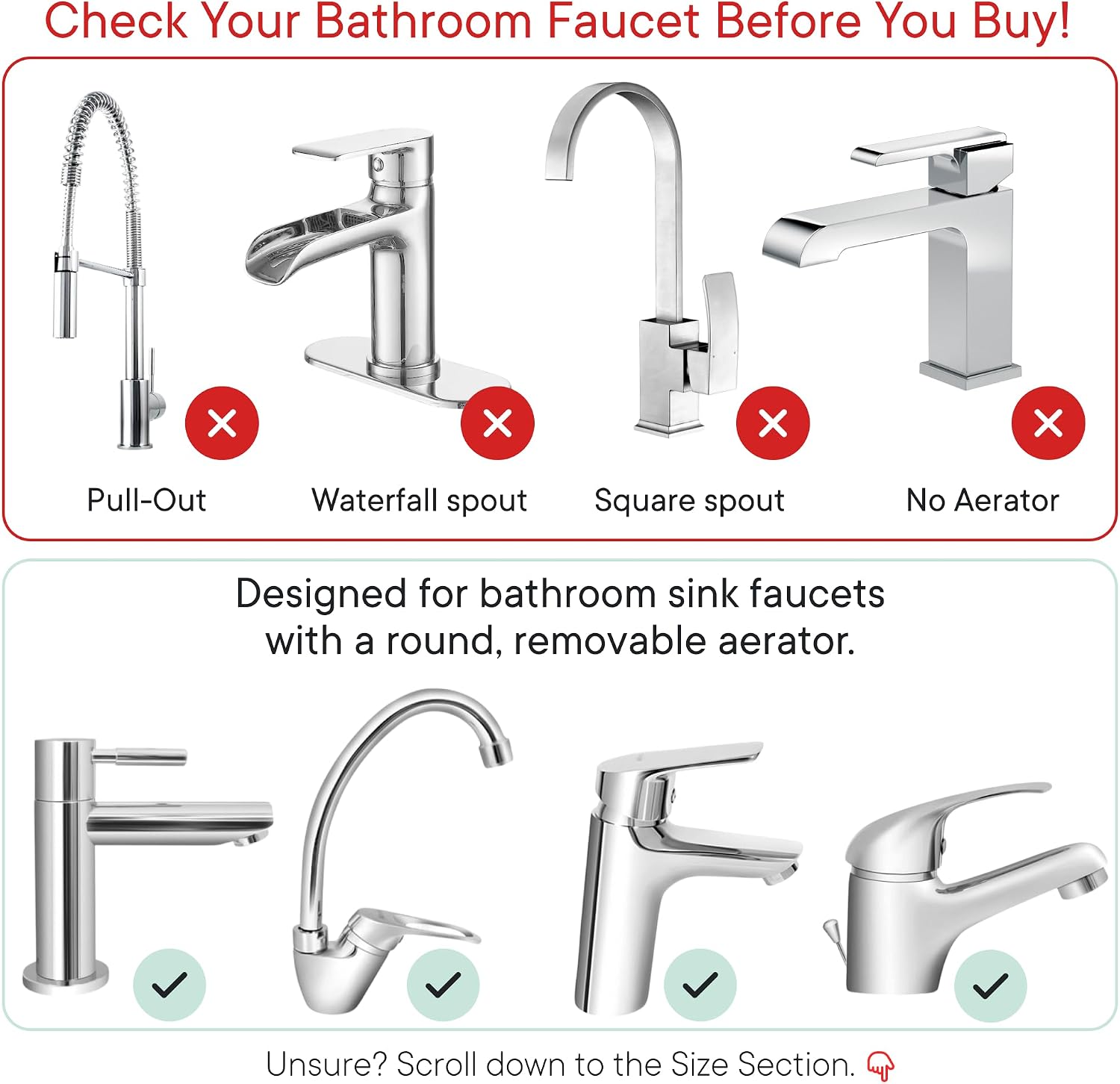 Qure Skincare Bathroom Sink Filter Water Faucet for Skin, Reduces 99% Chlorine and Heavy Metals, Skin Hydration in 4 Weeks, Reduces Build-Up, Balances pH, Softer Skin & Hair - Silver image 4