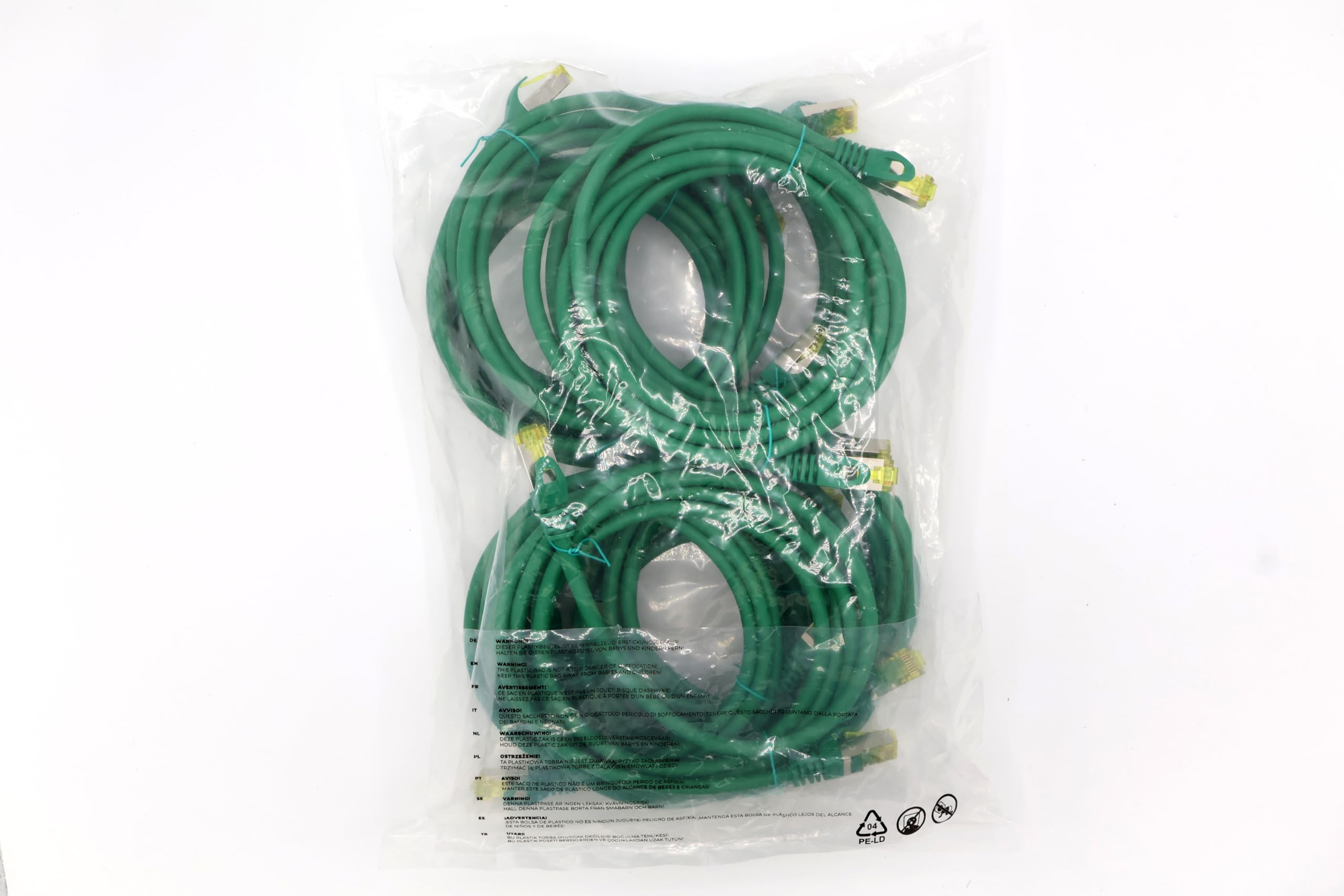 1aTTack.de Cat.7 network cable 0.5 m black pack of 5 Cat7 Ethernet cable network LAN cable raw cable 10 Gb s SFTP PIMF LSZH set patch cable with Rj 45 plug Cat.6a — view 95