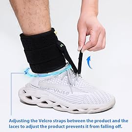 Adjustable Drop Foot Brace Foot Up AFO Brace Unisex Fits for Right/Left Foot Orthosis Ankle Brace Support, Improve Walking Gait, Effective Relieve Pain for Achilles Tendon (Black)