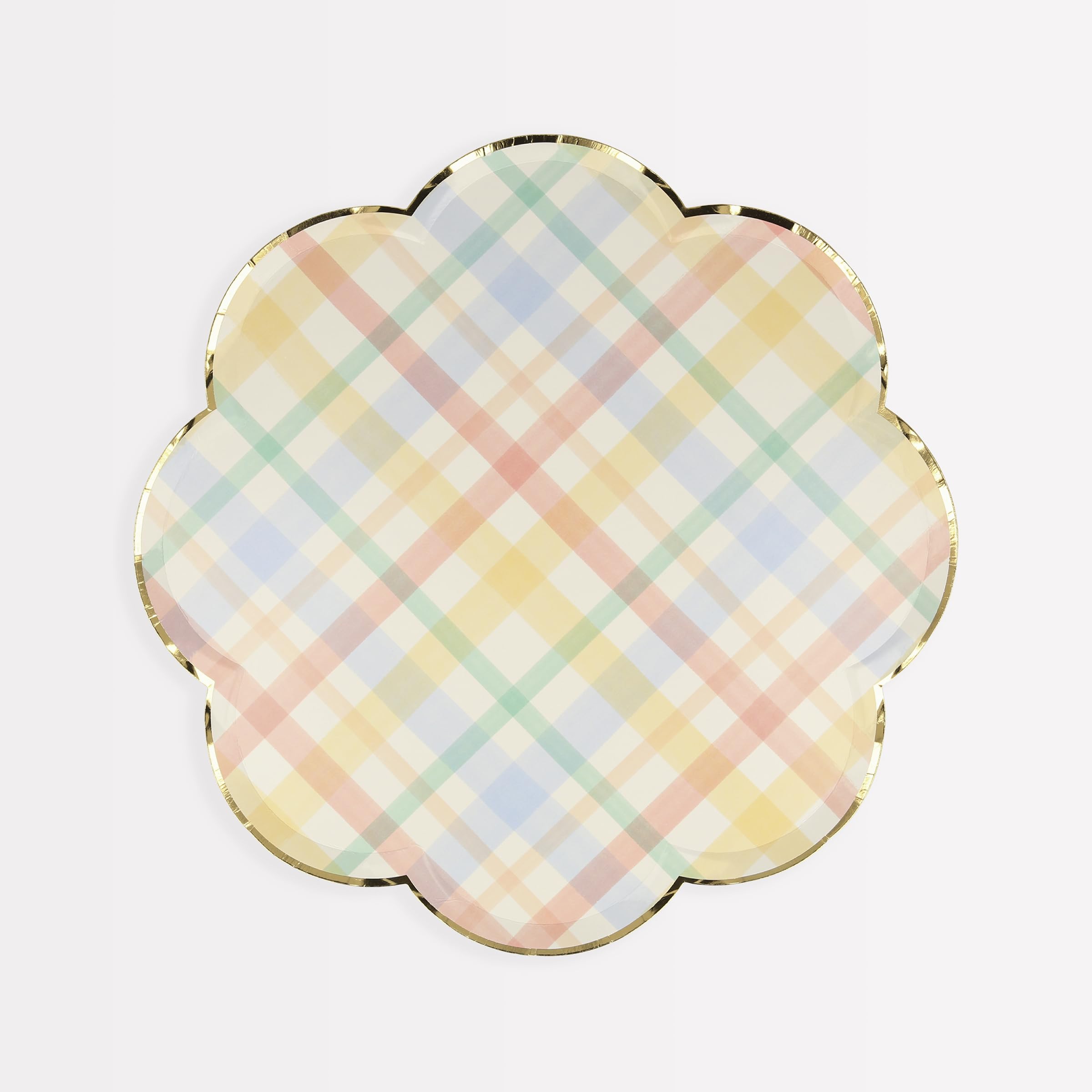 Meri Meri - Small Spring Plaid Plates - Bahar Yeri Tabaklar - S - 8'li