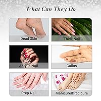 Vista 47 de MelodySusie 50 Pcs Nail Drill Bits Small Sanding Bands with 3.1mm Mandrel Bit, 120 Medium Grit Nail File for Acrylic Nails Gel Manicures and Black