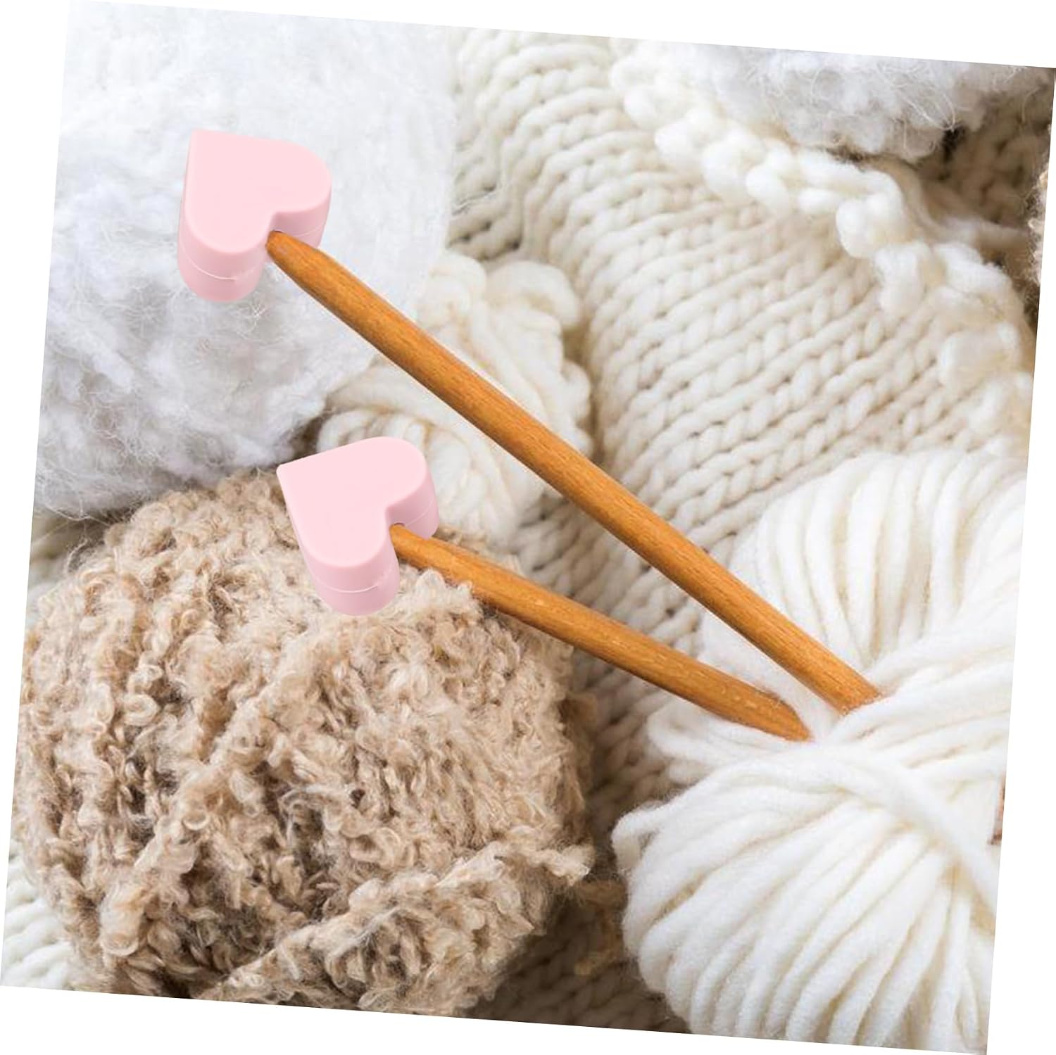 STOBOK 40pcs Knitting Needle Caps Soft Rubber Protectors for Knitting Needles Stoppers for Crafting Prevents from Falling Includes and Lake Colors