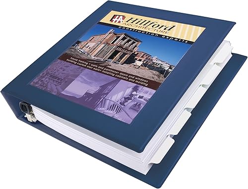 Avery Carpeta de 3 anillas enmarcada de alta resistencia, anillos EZD de 1.5 pulgadas, 1 carpeta azul marino (68059)