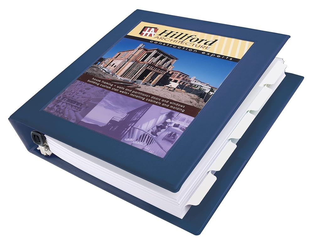 Avery Framed View 3 Ring Binder, 1.5" EZD Rings, 1 Navy Blue Binder