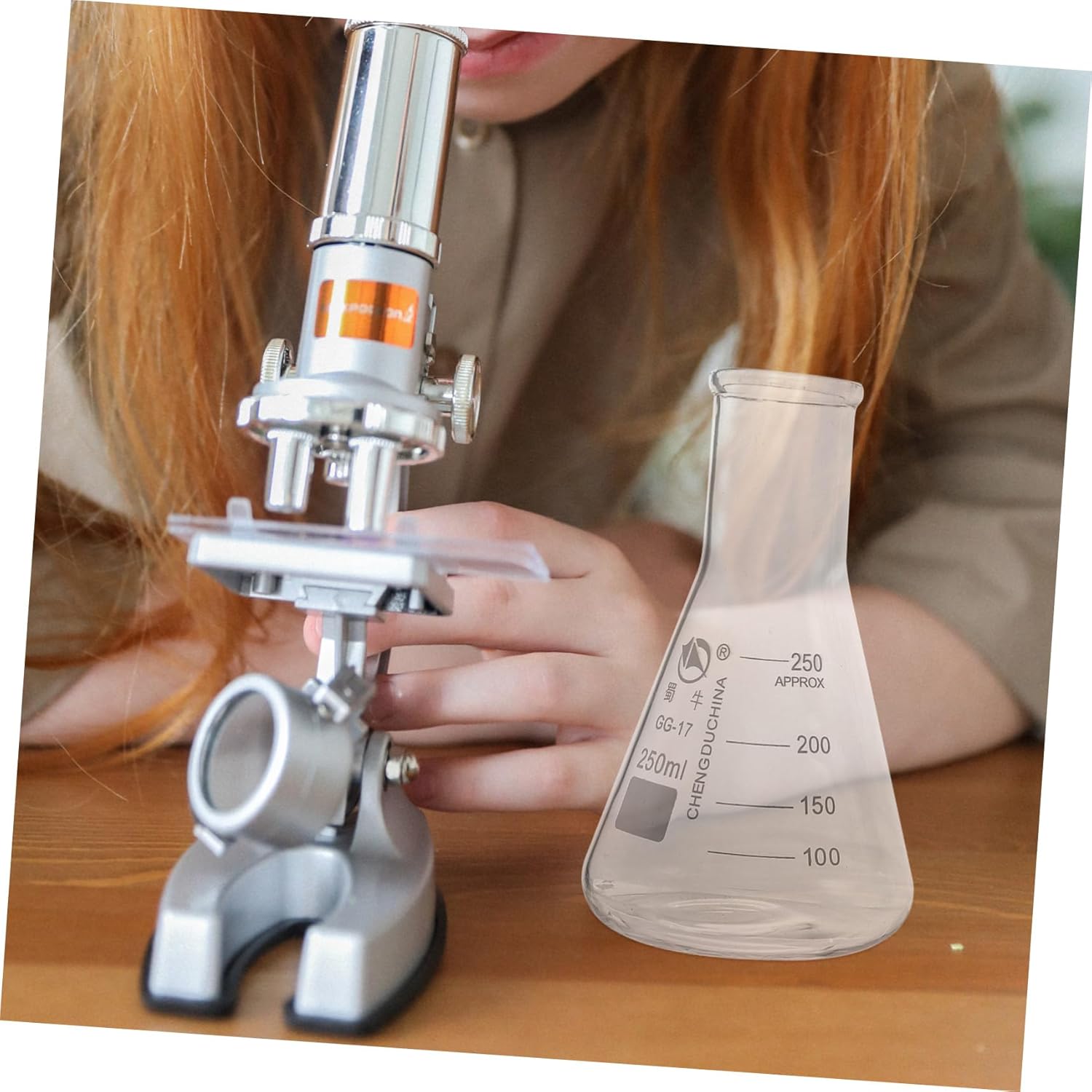 Accurate Measurement Glass Lab Set 9pc Beaker Sets Graduated Cylinders Measuring Cup Conical Flask Sturdy for School Lab Experiments