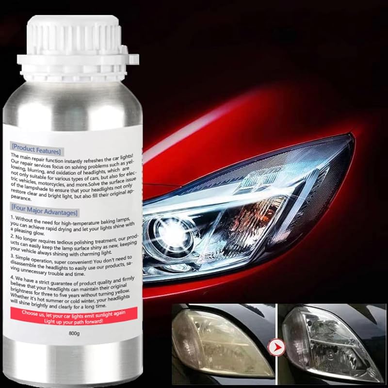 Líquido para restauração de faróis Ghguole 800 g – Refil para polimento e limpeza