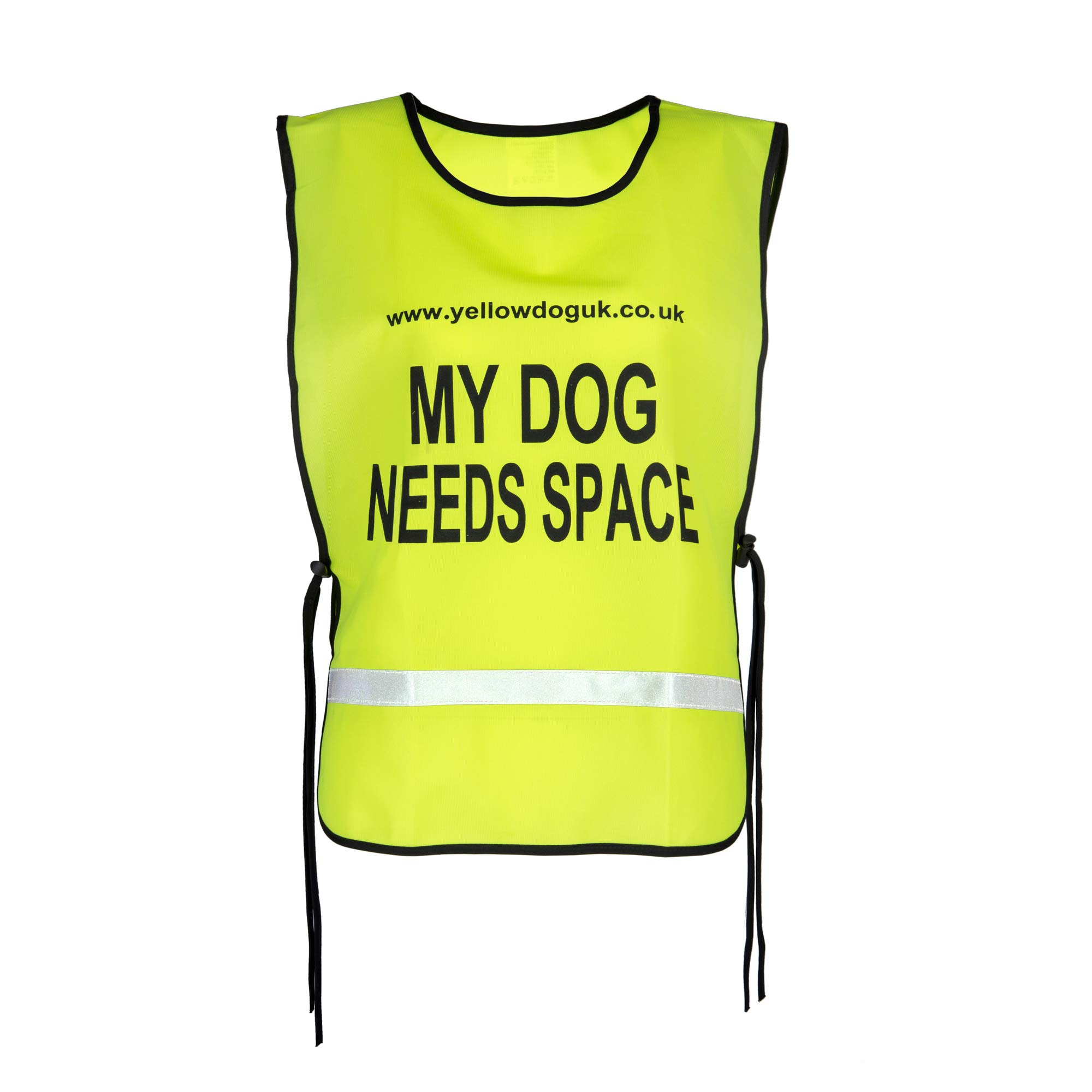 Yellow Dog UK Tabard with reflective strip - "My Dog Needs Space"