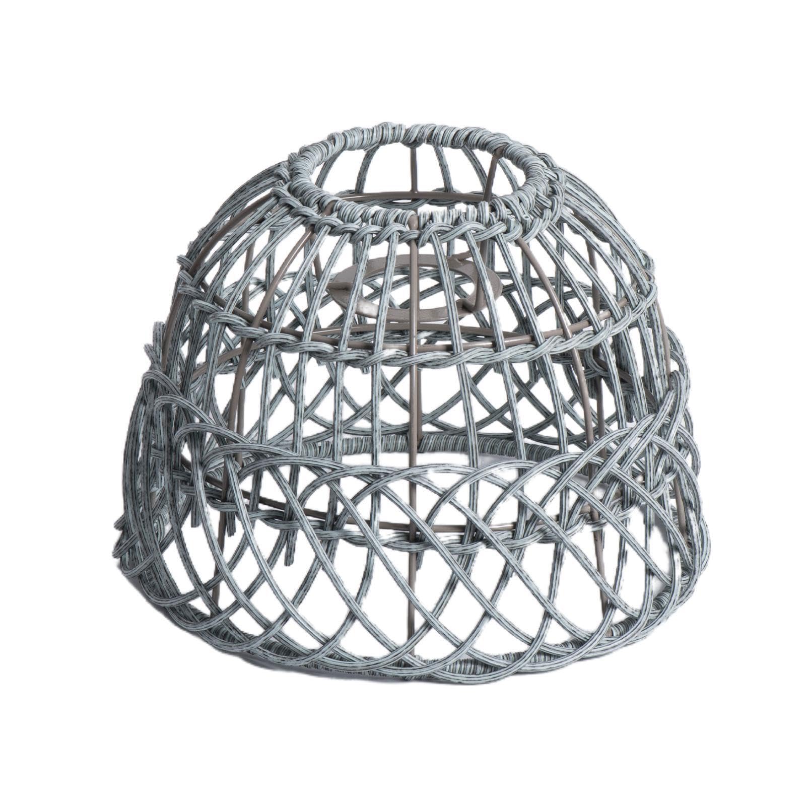 Mophrati Blue Boho Rattan Ceiling Pendant Lamp Light Cover Versatile Options Woven Lampshade Creates Inviting Spaces With Ease Hanging Swag Ceiling Lamp Twine, 21X15cm