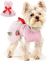 Vista 15 de Vestido de perro para primavera y verano, falda para perros pequeños, vestidos de cachorro, vestido de tul Yorkie Chihuahua, fiesta de cumpleaños
