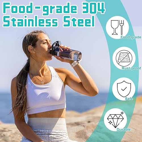 Miniatura 4 de 2 piezas de bolas agitadoras de acero inoxidable con batidor de alambre para mezclar proteínas, para vaso batidor mezclador (diámetro 1.2 pulgadas)