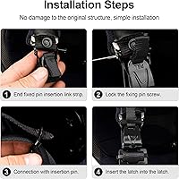 Vista 4 de Kit de hebilla de liberación rápida JAGASOL para casco de motocicleta, accesorios de metal para casco de motocicleta, correa para la barbilla