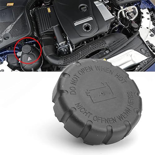BINB ROAD 2105010615 - Tapa de tanque de expansión de depósito de refrigerante de radiador, tipo atornillable, compatible con Mercedes-Benz C E S