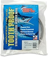 Vista 33 de AFW Alambre Líder Duro de Una Hebra de Acero Inoxidable a Prueba de Dientes - Brillante y Camuflaje para Tiburón, Barracuda, Caballa Real, Wahoo
