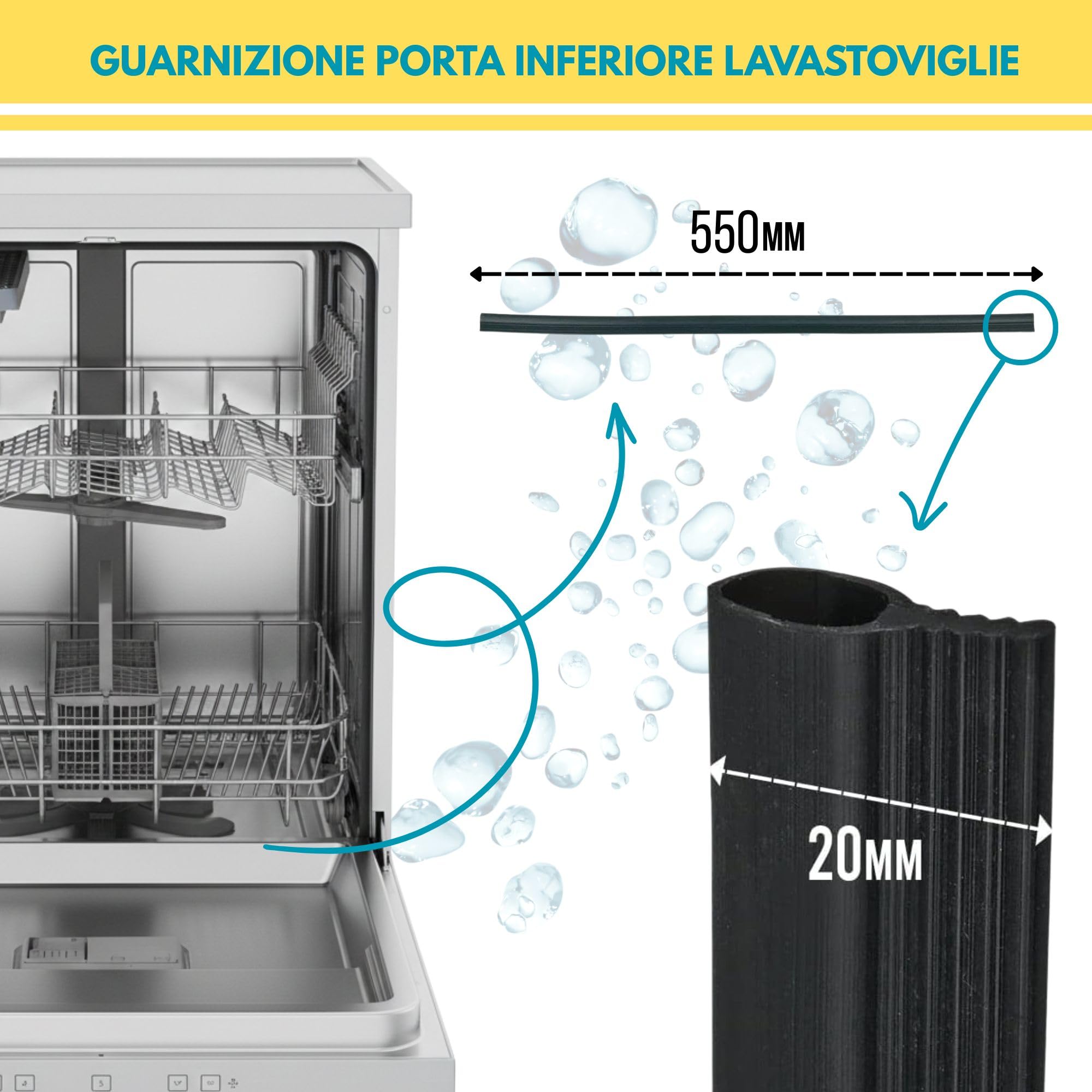 Guarnizione Inferiore Porta Lavastoviglie Whirlpool 482000023296 Guarnizione Inferiore Porta Lavastoviglie Whirlpool 482000023296
