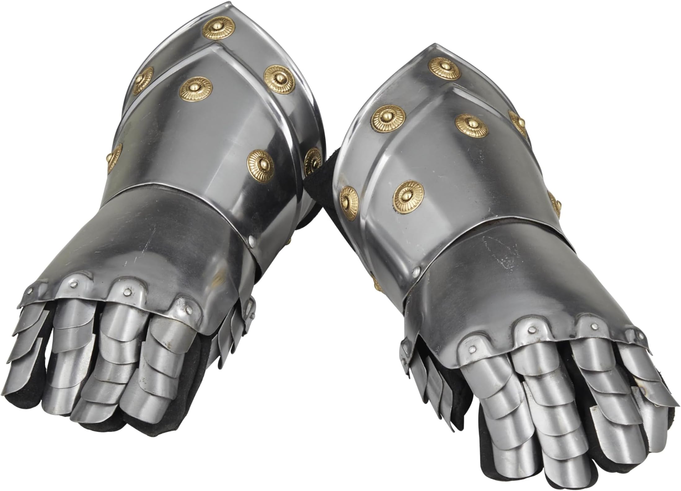 Vintage Silver Metal Armor Gloves Set