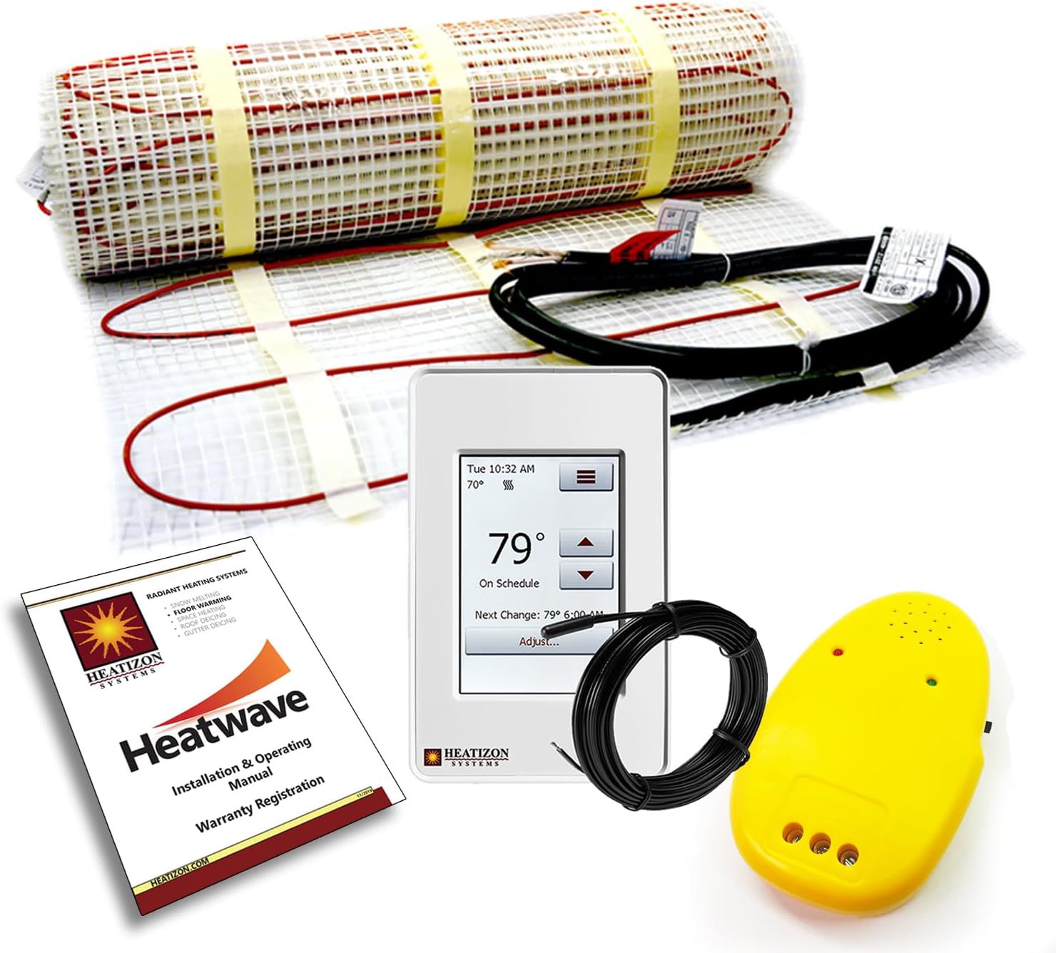 Heatwave Floor Heating Mat Deluxe Kit, with Floor Heat mat, GFCI