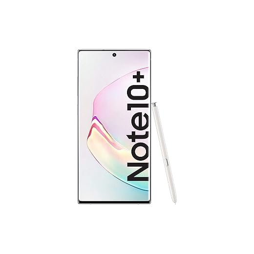 Samsung Galaxy Note10+ Smartphone, Display 6.8" Dynamic AMOLED, 256 GB Espandibili, SPen Air Action, RAM 12 GB, Batteria 4.300 mAh, 4G, Dual SIM, Android 9 Pie, Bianco