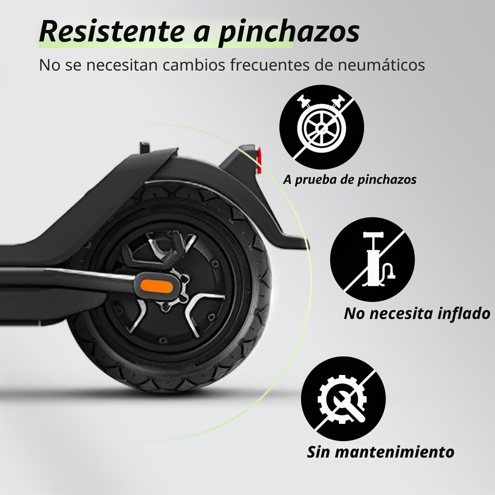 2 Neumáticos Macizos 10" 10x2,75-6,5 70/65-6,5 para Patinete Eléctrico | Compatibles con Hiboy Max3, Dualtron 3, KuKirin G3 y Speedway 5, resistentes al desgaste, ruedas de repuesto sin aire