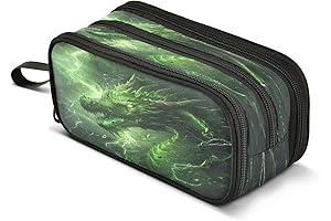 Durable Dragon Green Lightning Pencil Case for Kids