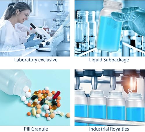 Miniatura 7 de Tatuo 48 Pcs 8 oz 250 ml Polypropylene Reagent Bottle Plastic Sample Bottles with Screw Caps Translucent PP Sample Containers with Lid for Liquids