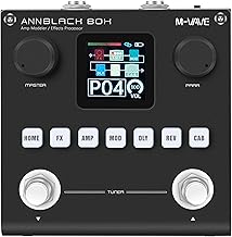 ANN Pedal de Caja Negra Pedal Multi Efectos para Guitarra Base - 80 Preajustes Editables Con APP Crea Tus Parámetros Batería Integrada