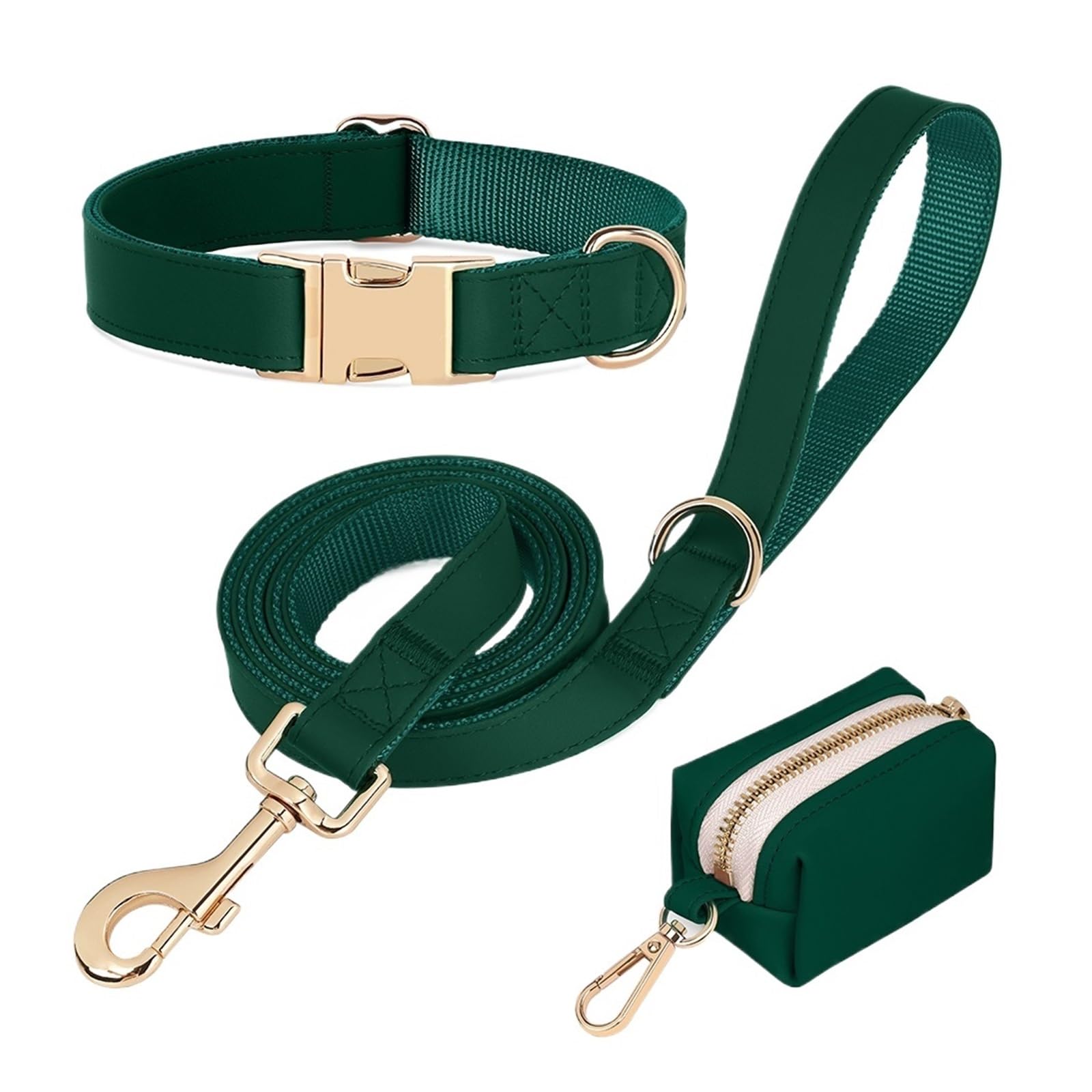 Collier for chien anti-irritation et laisse DeepGreen pour chien moyen