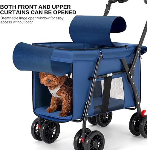 Miniatura 2 de Cochecito para mascotas Gato Perro Cochecito Viaje Plegable Transportadores