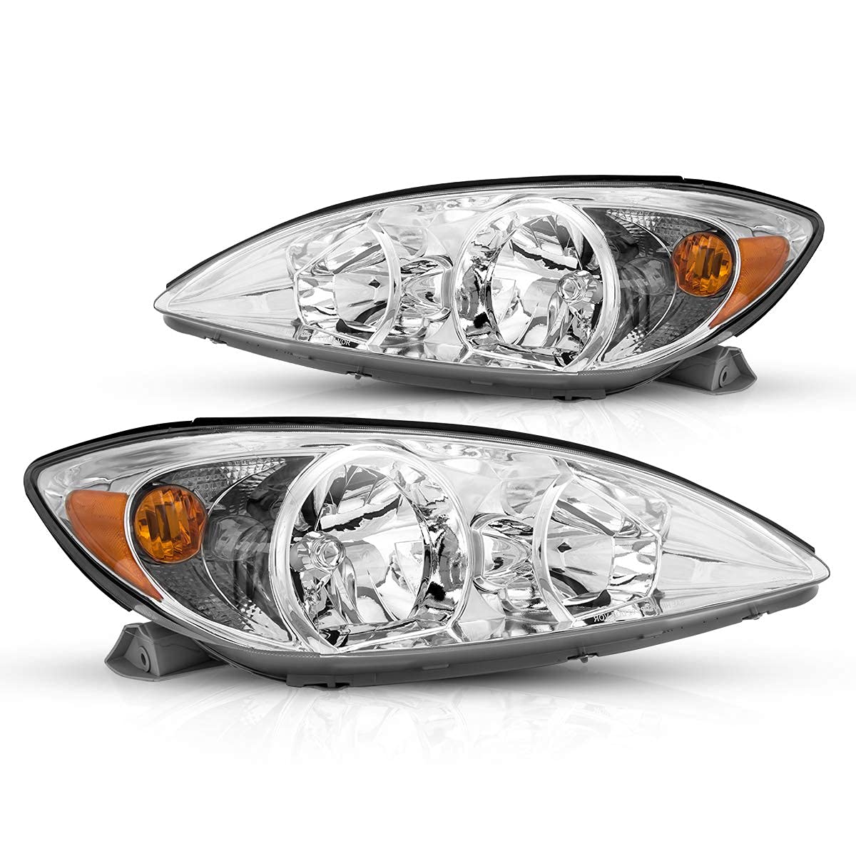 Photo 1 of Torchbeam Replacement Headlight Assembly for 2002-2004 Camry Amber Reflector Clear Lens Driver & Passenger Side