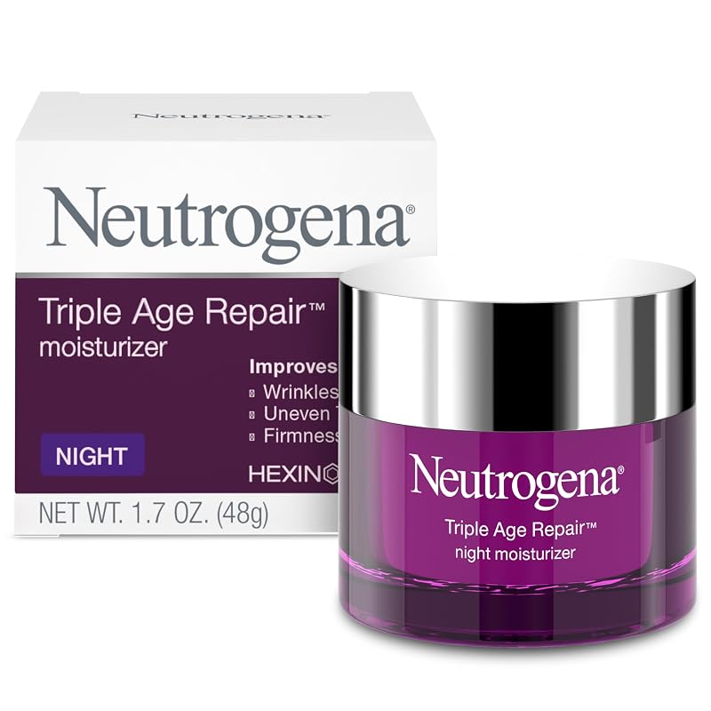 Creme hidratante facial noturno Neutrogena Triple Age Repair, 50 mL