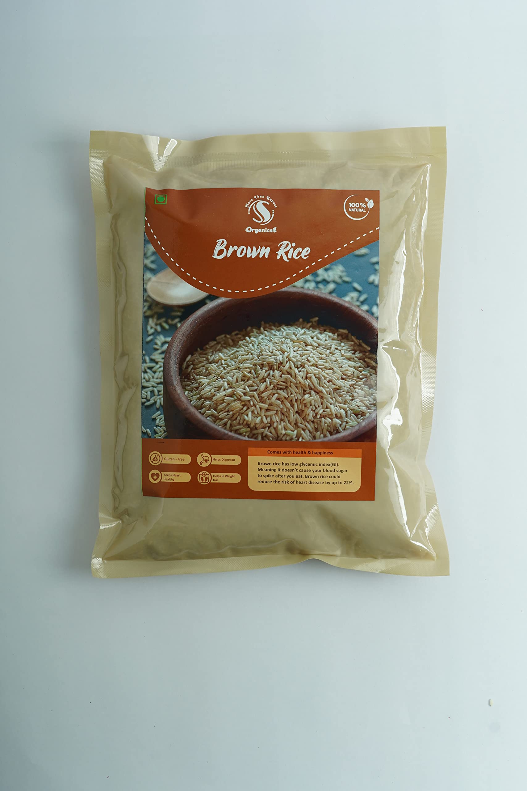 Shathabdhi Organics Nature Fresh Brown Rice, Nutrient-Rich, Fibre-Packed, Protein-Powerhouse 1Kg