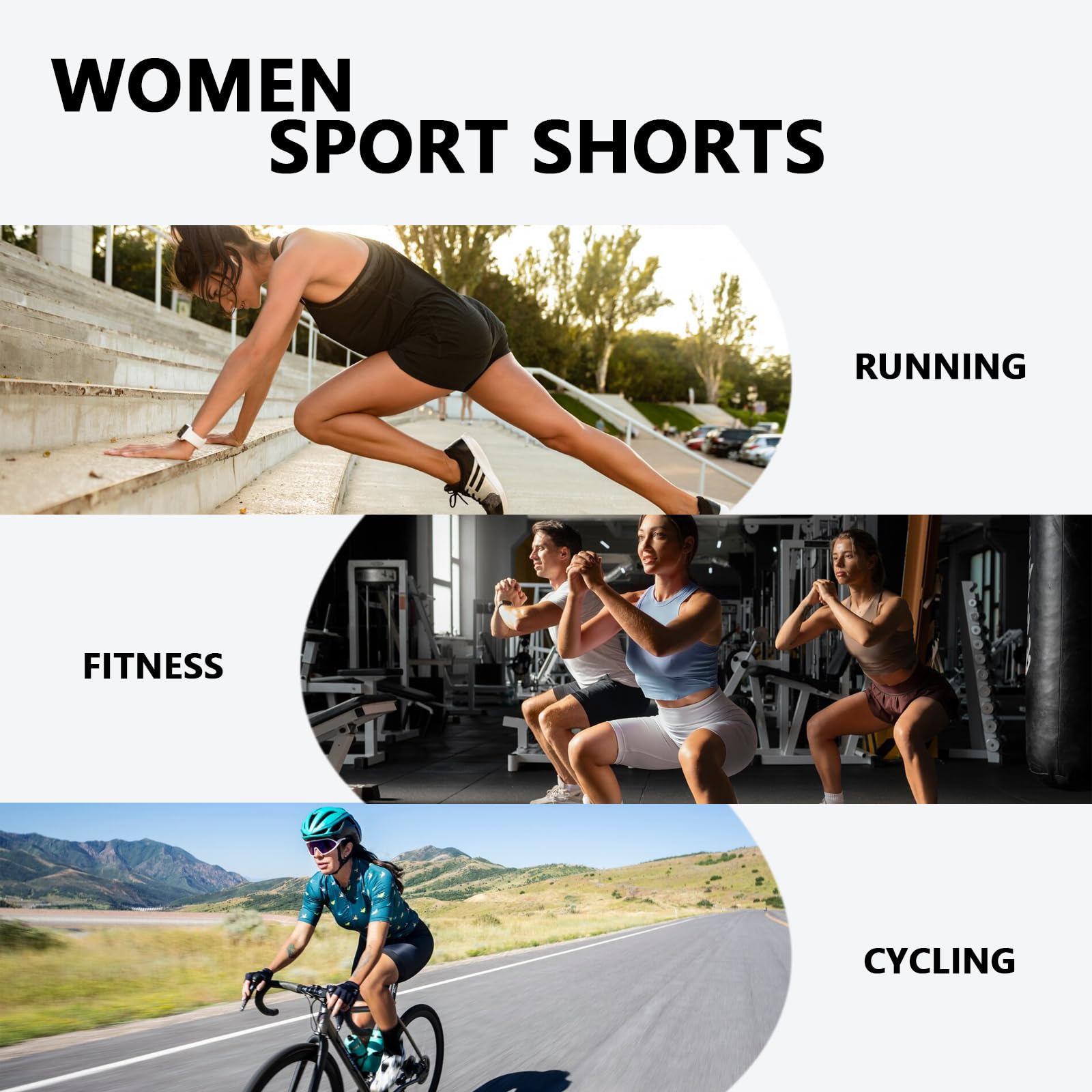 Pantalones Cortos de Deporte para Mujer, Pantalones Leggings Cortos de Yoga Cintura Alta, Mallas Cortas Short Deportivo Mujer
