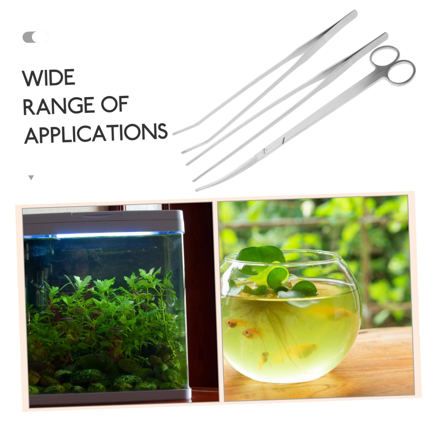 4 Ensembles Kit de Outils de Taillage pour Plantes de Outils Inoxydable pour Aquarium Pince à Épiler Ciseaux Spatule Accessoires pour Aquascaping Entretien de Réservoirs