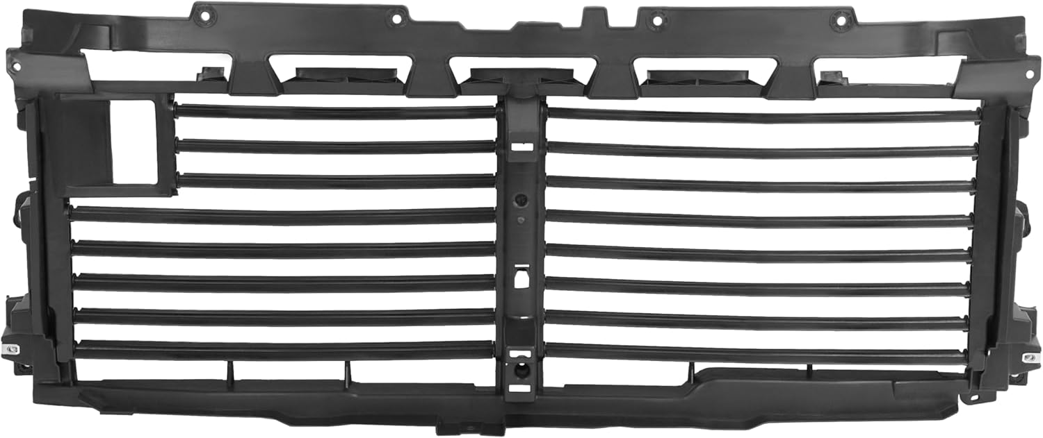 HECASA Active Grille Shutter Compatible with 2020-2023 Chevrolet Silverado 2500 HD 3500 HD Replacement for 87830733 Air Radiator Shutter W/o Motor Black