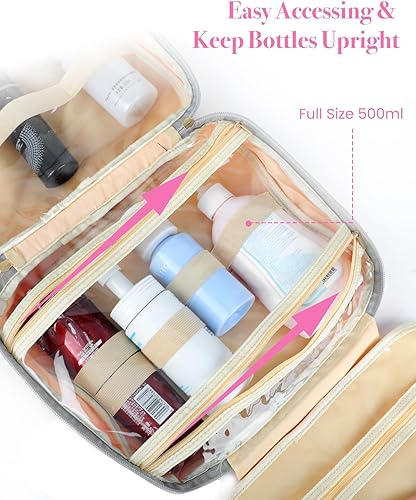 Miniatura 4 de MARIKALIFE Neceser de viaje, neceser colgante para mujer, lindo organizador de cosméticos de maquillaje para accesorios, artículos de tocador de