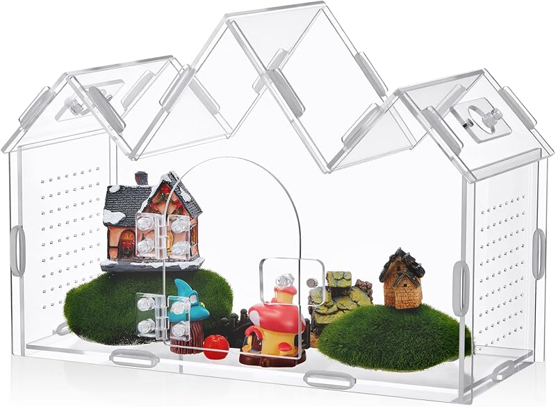 Terrário de Acrílico Transparente Estilo Castelo para Aranha Saltadora Weysat CHI-Weysat-4236