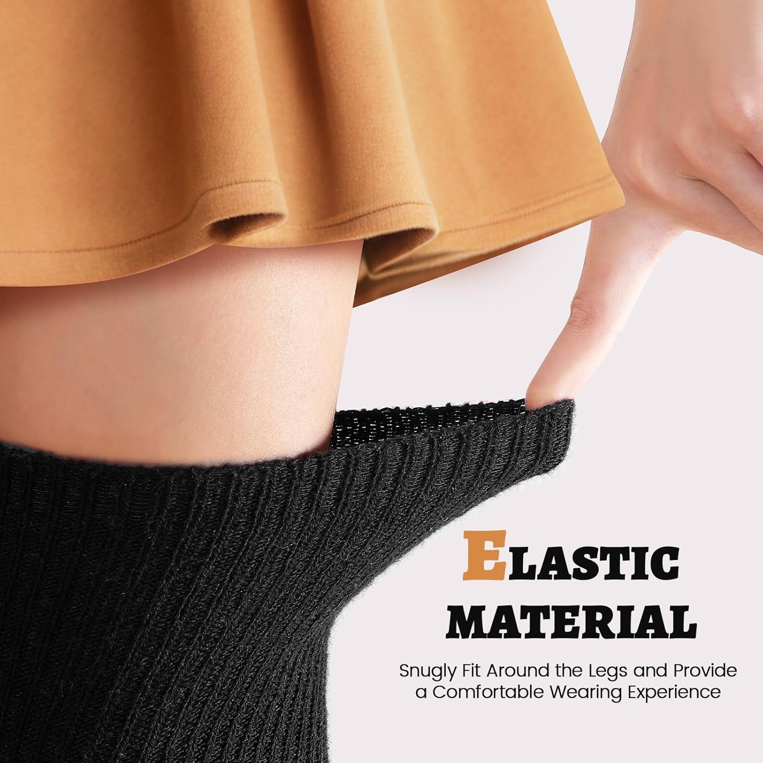 Pleneal Thigh High Socks - Womens Knee High Socks, Fashion Leg Warmers, Long Boot Stockings - Image 4