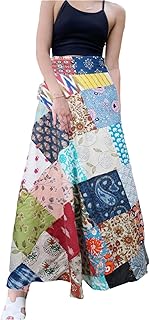 Mogul Interior Arctic Blue Bohemian Hippie Cotton Wrap Skirt – Exotic & Flowy