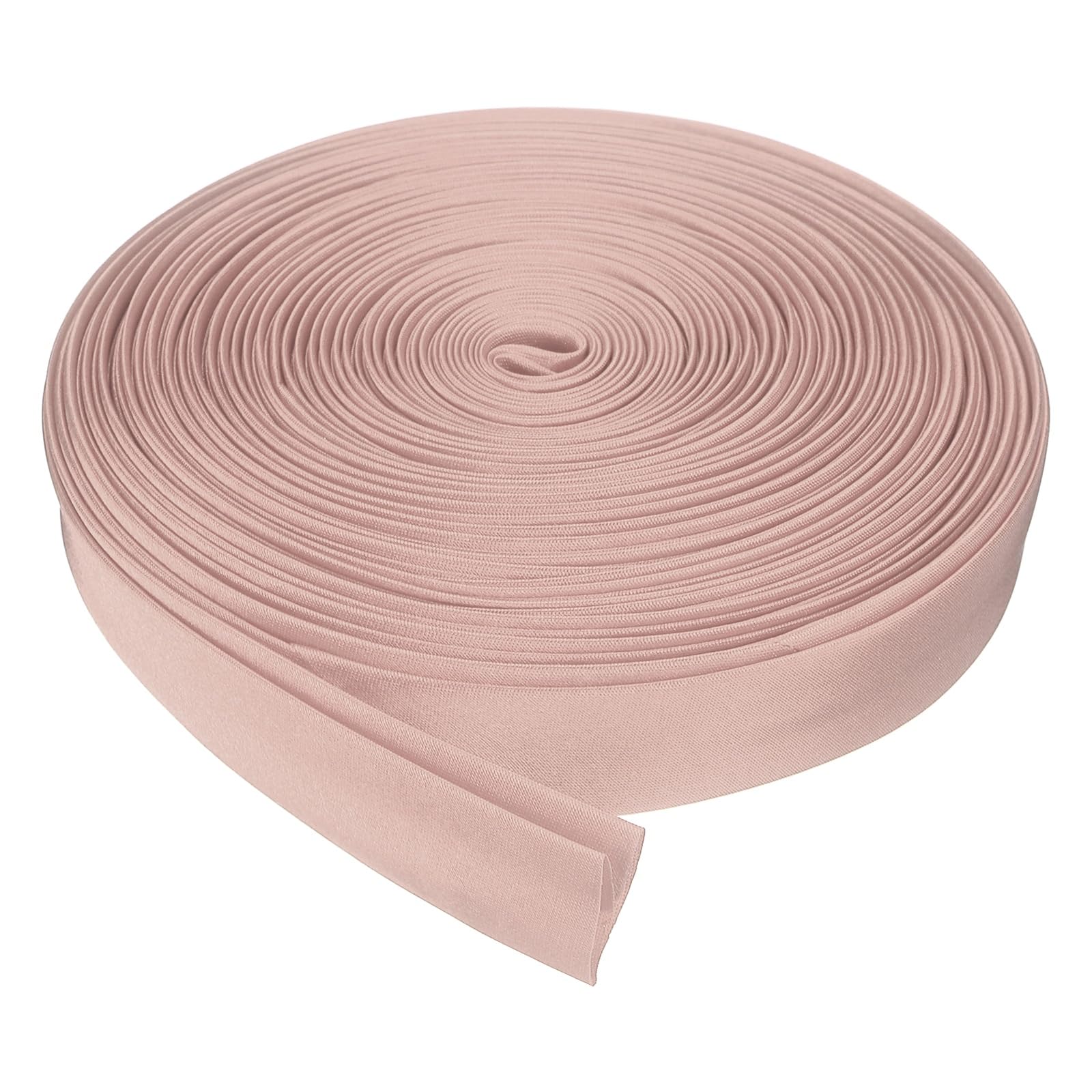 sourcing map Double Fold Bias Tape for Sewing, 3/4 Inch x 10 Yards Satin Bias Binding Tape Continuous Bulk for Quilting Blanket Binding Seaming Hemming Fabric Piping DIY Craft, Gray Pink — image 1
