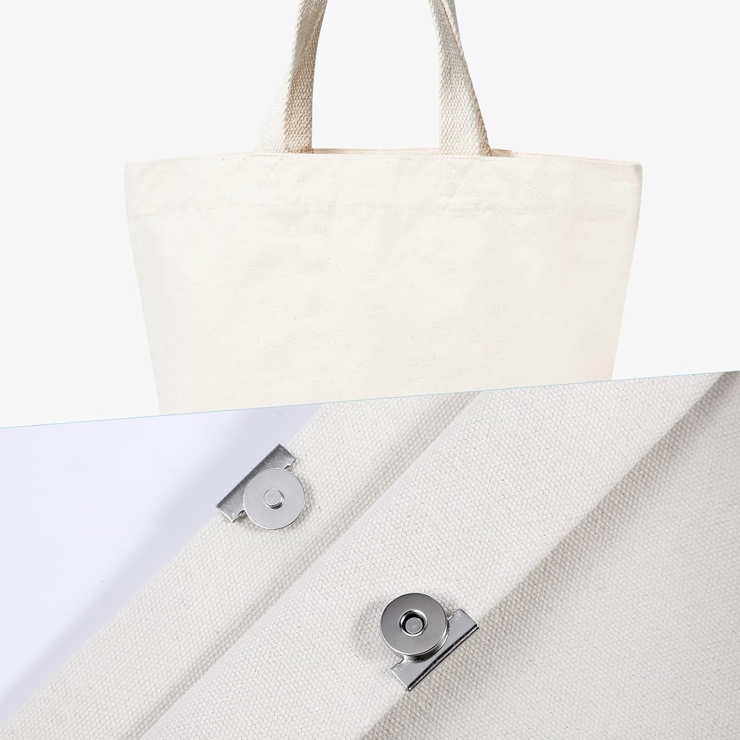 Yuanchu 12Pair No-Sewing Seamless Magnetic Snap Buttons, Metal Magnetic Buckle Clasp Magnetic Purse Clasps for Purse HandbagClothing Tote Bags DIY Crafts