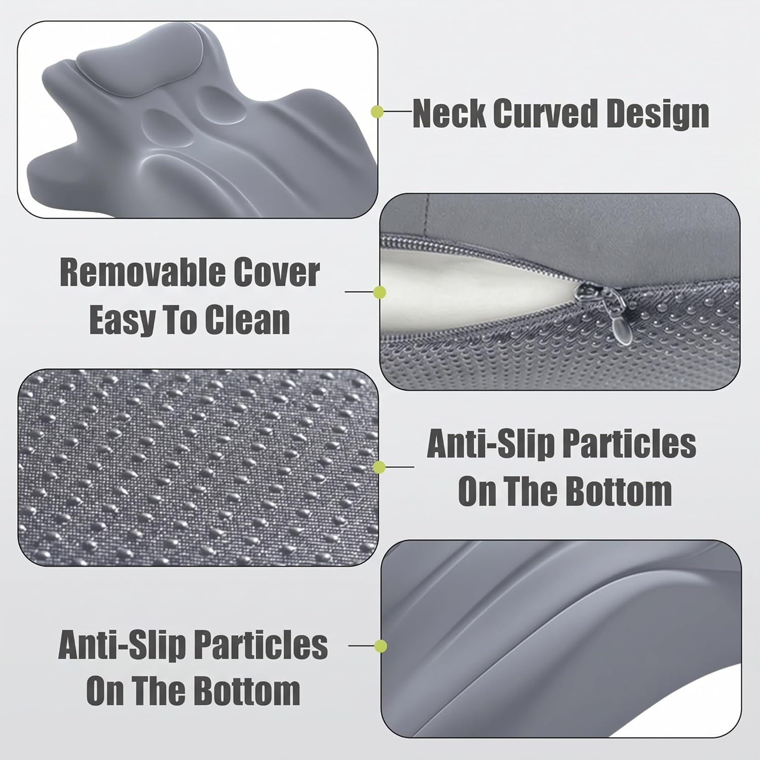 Sleeping Pillow on the Bed, Multifunctional Prone Position Prone Pillow, Prone Sleeping, Prone Playing with Mobile Phones, Reading Tools, and Fun Pillows (Grey)