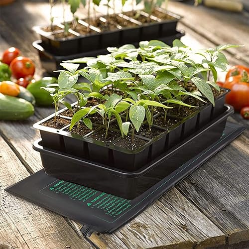 Vista 30 de Bestio Tapete térmico de plántulas de 10 x 20.75 pulgadas, impermeable, para inicio de semillas, tapete de calentamiento para germinación